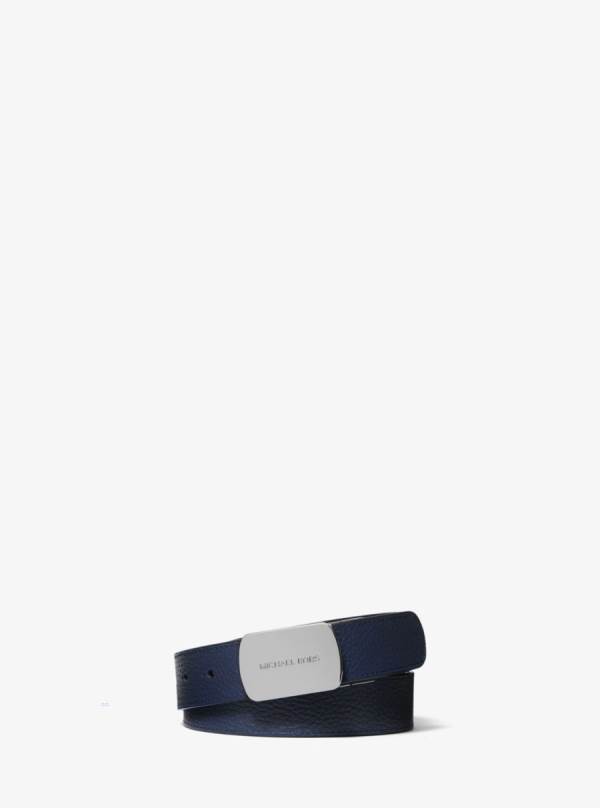 Panske Opasky Michael Kors Reversible Pebbled Leather Námornícka Modrá - Doplnky Michael Kors Outlet | BDCUJ-1692